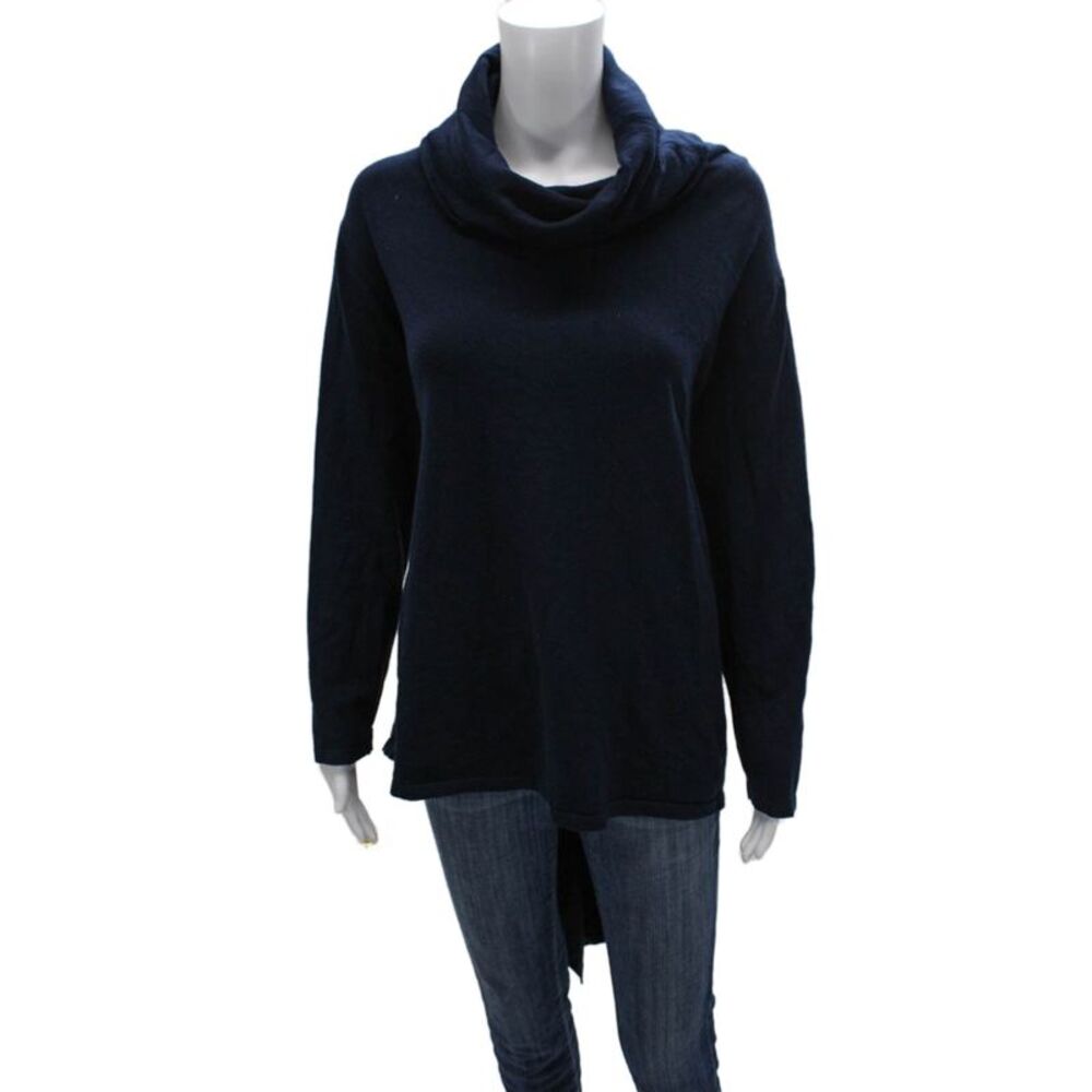 Sophy Curson Womens Tunic Sweater Blue Cowl Neck Long Sleeve Viscose Size L